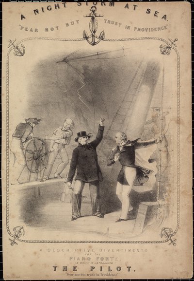 A Night Storm at Sea by English School
