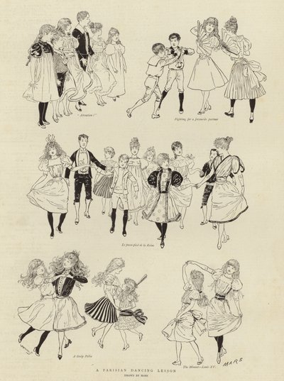 A Parisian Dancing Lesson by English School