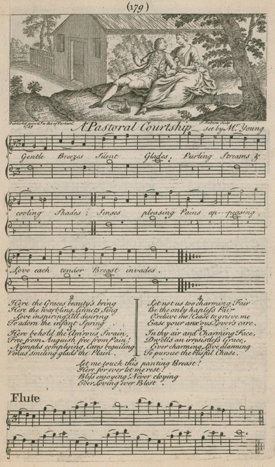 A Pastoral Courtship by English School
