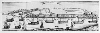 A Prospect of Chatham Dock from Finsbery Windmill by English School