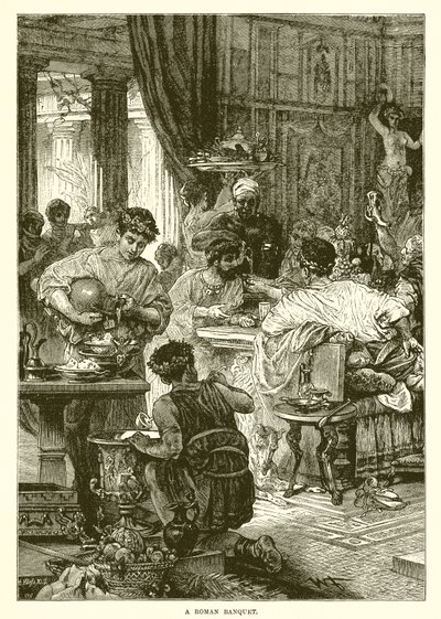 A Roman Banquet by English School