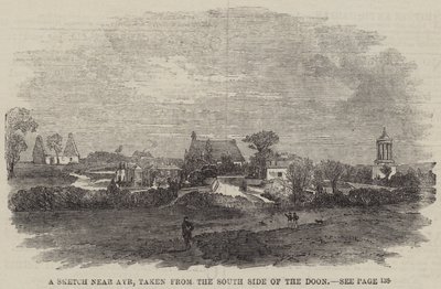 A Sketch near Ayr, taken from the South Side of the Doon by English School