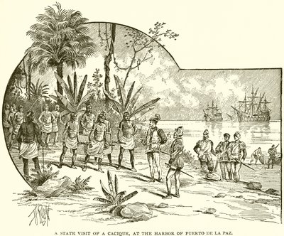 A State Visit of a Cacique, at the Harbor of Puerto de la Paz by English School