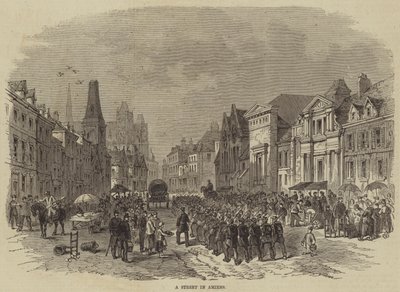 A Street in Amiens by English School