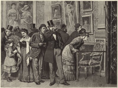 A Sunday afternoon in a picture gallery by English School