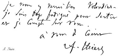 A. Thiers by English School