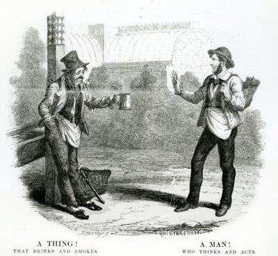 A Thing! That Drinks and Smokes; A Man! Who Thinks and Acts, 19th Century by English School