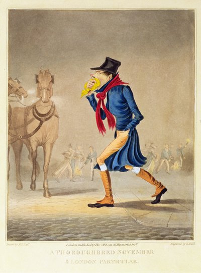 A Thoroughbred November and London Particular, pub. by T. McLean, 1827 by English School