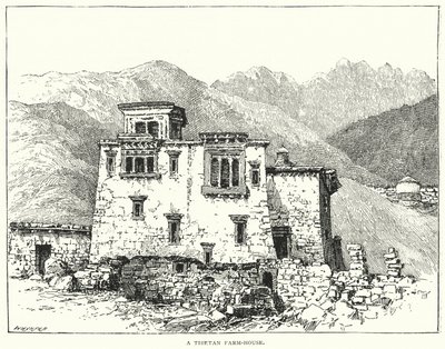 A Tibetan Farm-House by English School