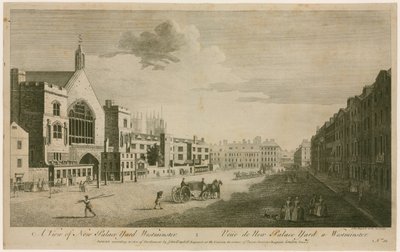 A View of New Palace Yard Westminster by English School