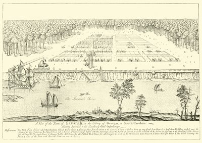 A View of the Town of Savannah, in the Colony of Georgia, in South Carolina by English School