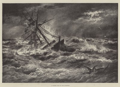 A Winter Gale on the Goodwins by English School