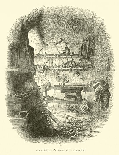 A carpenters shop in Nazareth by English School