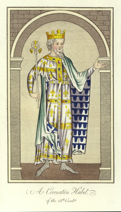A Coronation Habit of the 13th Century by English School