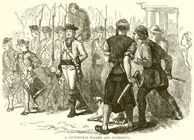 A countryman tarred and feathered by English School