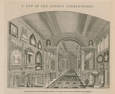 A Day at the London Marbleworks by English School