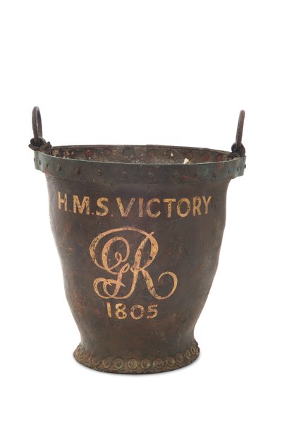 A fire bucket from H.M.S. Victory, 1805 by English School