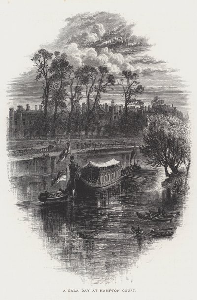 A Gala Day at Hampton Court, Richmond upon Thames by English School