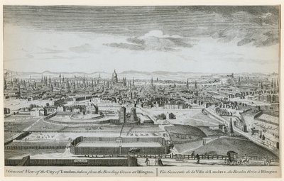 General View of London from the Bowling Green at Islington by English School