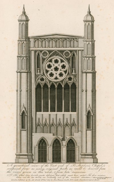 A geometrical view of the east end of St Stephens Chapel by English School