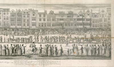 A geometrical view of the grand procession of the Scald Miserable Masons, Somerset House, London by English School