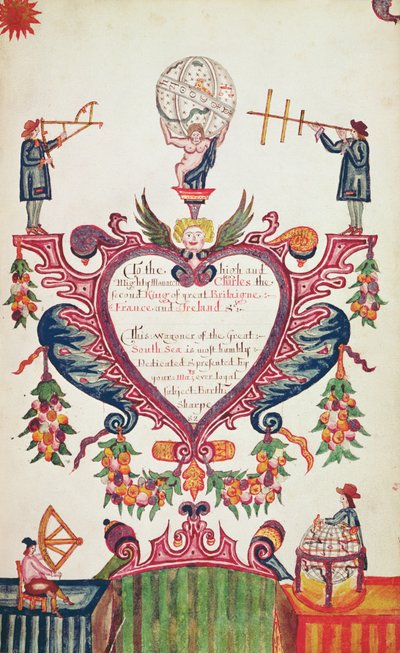 A Gift Dedicated to Charles II by Bartholomew Sharp by English School