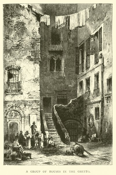A group of houses in the Ghetto by English School