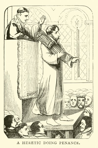 A heretic doing penance by English School