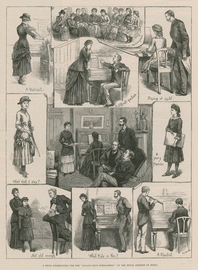 A local examination for the Savage Club Scholarship of the Royal College of Music by English School