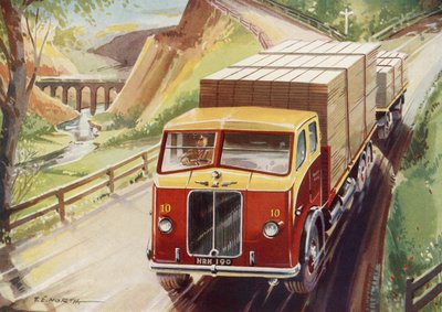 A lorry thunders down to London with its load by English School