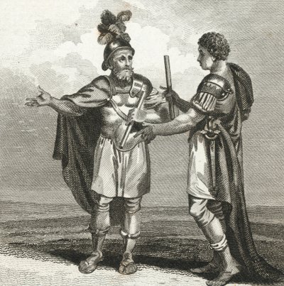 A Meeting Between Scipio and Hannibal by English School