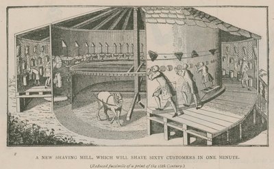 A new shaving mill, which will shave sixty customers in one minute by English School