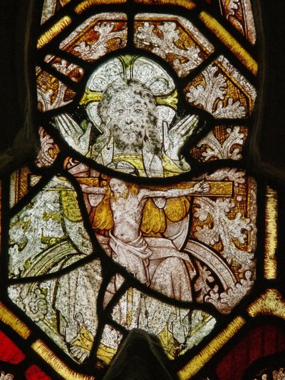 A north window depicting the Trinity by English School
