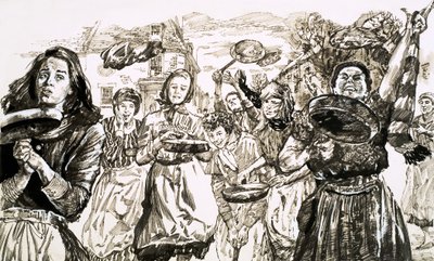 A pancake race by English School