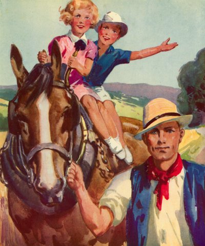 A Ride Home on Old Dobbin by English School