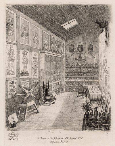 A Room in the House of A H Burkitt, Clapham, Surrey by English School