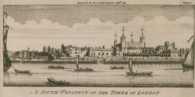A south prospect of the Tower of London by English School