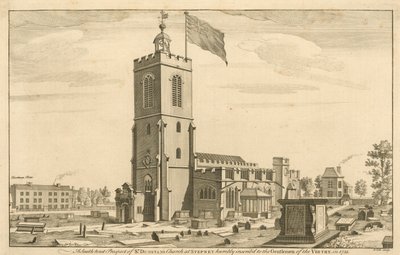 A south west prospect of St Dunstan