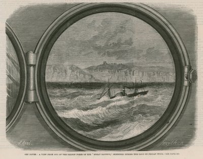 A View from One of the Saloon Ports of the Great Eastern by English School