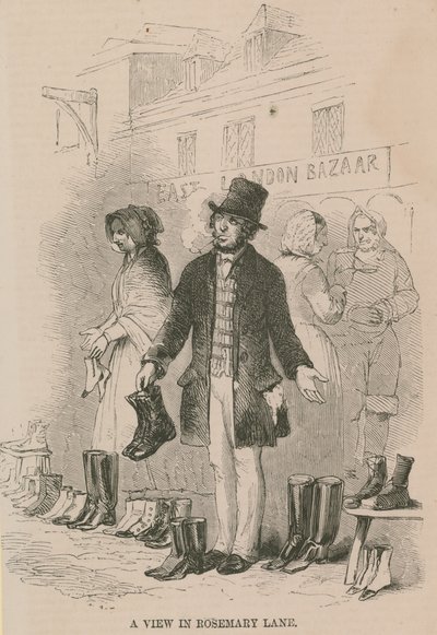 A View in Rosemary Lane, London by English School