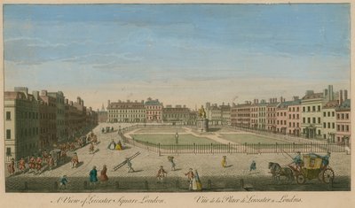 A view of Leicester Square, London by English School