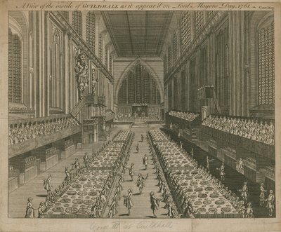 A View of the Guildhall by English School