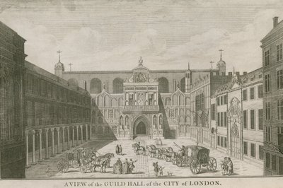 A View of the Guildhall of the City of London by English School