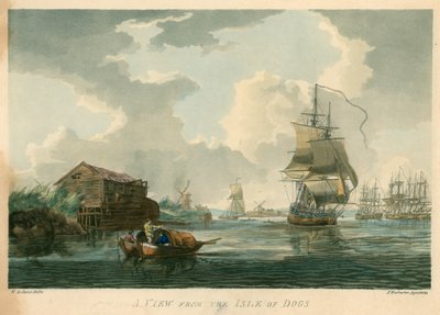 A View of the Isle of Dogs by English School