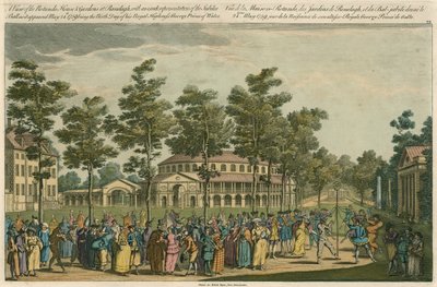 A view of the Rotunda House and Gardens at Ranelagh, London by English School