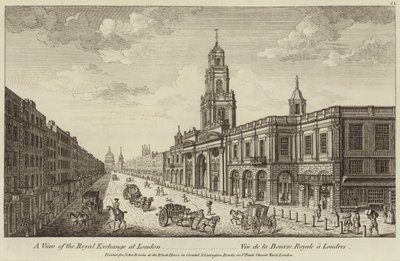 A View of the Royal Exchange at London by English School