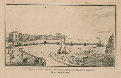 A View of the Suspension Chain Pier and Marine Parade by English School