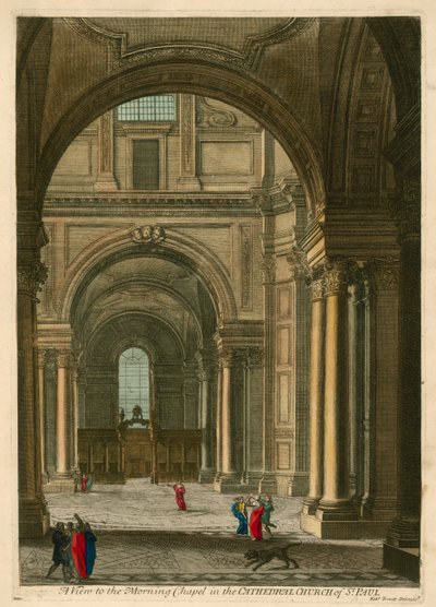 A view to the Morning Chapel in the Cathedral Church of St Paul, London by English School