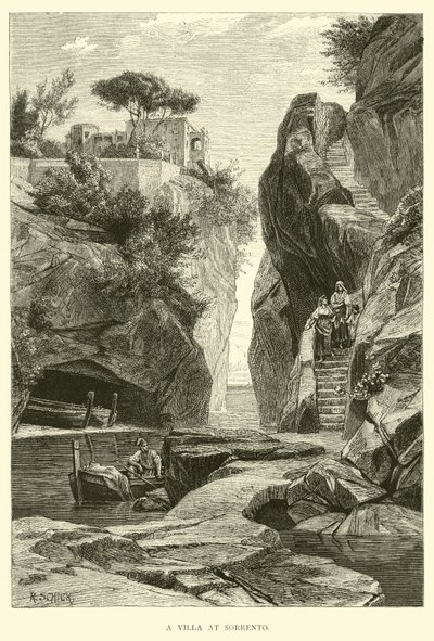 A villa at Sorrento by English School