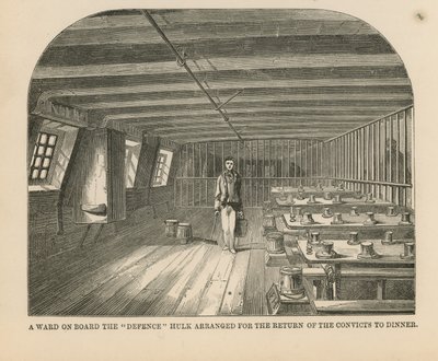 A Ward on Board the Defence Hulk by English School